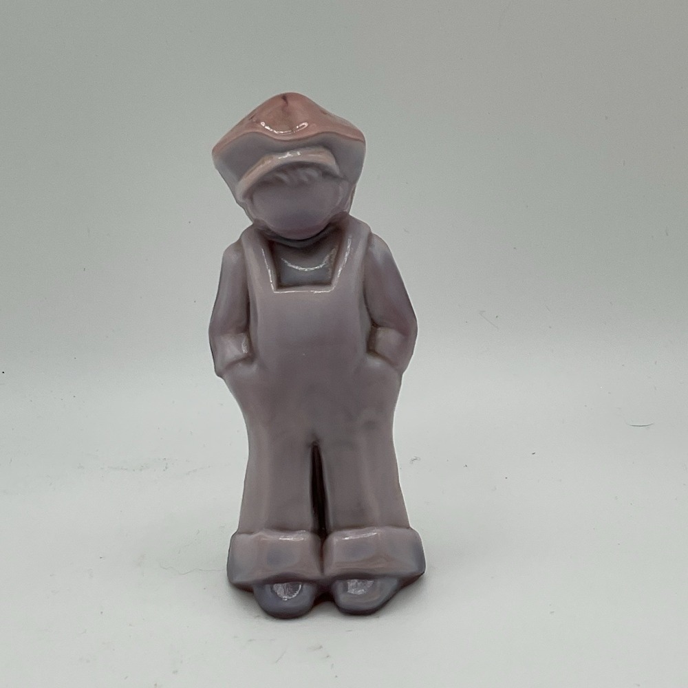 Mosser Glass‎ Vi Hunter Josh Doll Figurine Violet D'or Purple Stag VTG 1982 #2